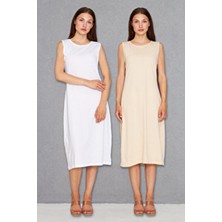 100 % Pamuk Uzun Kolsuz Elbise Astarı, Tesettür Astar, Elbise Astarı, Kombinezyon, Elbise Içlik