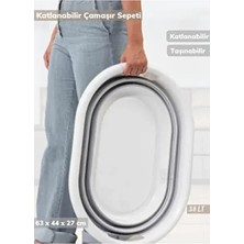 Jet's Home Katlanır Çamaşır Sepeti 38 Lt Plastik Malzeme ile Taşınabilir ve Katlanabilir Özellikte