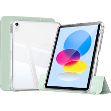 iPad 11.nesil 2025 Kılıf Magnetik Ayrılabilen Airbagli Khyr Sliding Tablet Kılıfı - Açık Yeşil