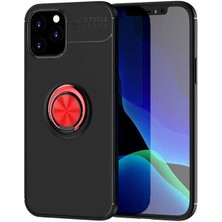 iPhone 12 Pro Max Uyumlu Khyr Ravel Silikon Kapak-Siyah-Kırmızı