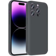 Khayra iPhone 14 Pro Kılıf Kamera Korumalı Kartlık Hazneli Khyr Vitra Kapak - Gri