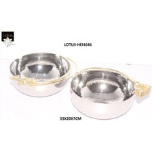 Çelik Pirinç Aksesuarlı Ikili Çerezlik First Quality 33X20X7CM 1 Adet