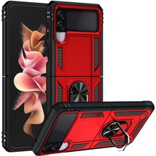 Khayra Galaxy Z Flip 3 Kılıf Khyr Vega Kapak-Kırmızı