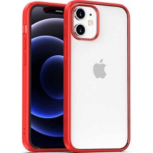 iPhone 12 Mini Kılıf Lckc Hom Silikon-Kırmızı