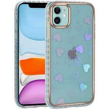 Khayra iPhone 11 Uyumlu Desenli Parlayan Transparan Khyr Avva Kapak-No3