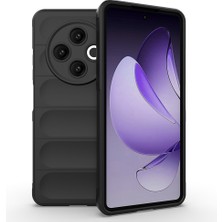 Tecno Spark 30 4g Kılıf Esnek Tpu Oyuklu Arka Yüzey Tasarımlı Lckc Etnik Silikon Kapak - Siyah