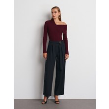 72189 Kemerli Pantolon-Siyah