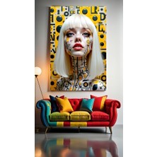 Özkacar Group Modern Sanat Kadın Portre Ev Duvar Salon Güzellik Salonu Ofis Dükkan Dekarasyon Kanvas Tablo