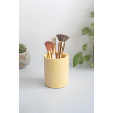 Beton Silindir Organizer | Diş Fırçalık, Kalemlik, Makyaj Fırçalık Çok Amaçlı Düzenleyici
