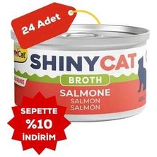Gimcat Shinycat Broth Somon Balıklı Kedi Konservesi 70GR 24LÜ