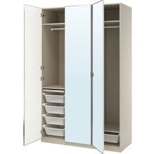 Pax Gardırop, Bej-Aynalı Cam, 150X60X236 cm