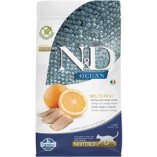 Nd Ocean Tahılsız Ringa Balıklı ve Portakallı Kısırlaştırılmış Kedi Maması 1,5kg