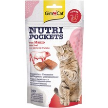 Gimcat Nutripockets Biftekli Malt Kedi Ödül Tableti 60GR