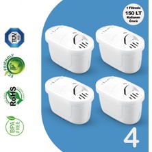 ALMITAL PurePro I Su Arıtma Sürahi Filtresi (4 Adet Filtre ) I Jugg ve Brita Maxtra+ Pro ile Uyumlu
