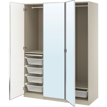Pax Gardırop, Bej-Aynalı Cam, 150X60X201 cm