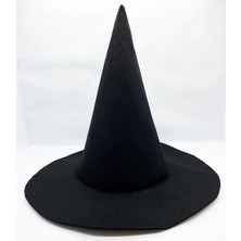 Bfs   Siyah Renk Keçe Cadı Şapkası 35X38 cm