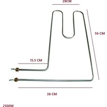 Universal Benmari Rezistansı F Tipi Düz 2500W 56*28 cm 8,5mm Cr-Ni