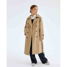 Tude Kids Yeni Sezon Kız Çocuk Kruvaze Trençkot