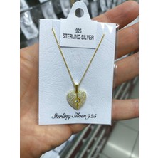 Aura925 Aura 925 Gümüş İsim Yazılabilir Açılır Kanatlı Kalp Kolye