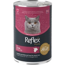 Reflex Plus Jöle Içinde Et Parçacıklı Kuzu Etli Yetişkin Kedi Konservesi 400GR