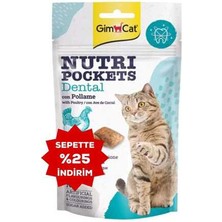 Gimcat Nutripockets Dental Kedi Ödül Tableti 60GR