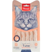 Wanpy Ton Balığı ve Somonlu Sıvı Kedi Ödül Maması 5X14GR