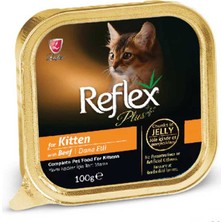 Reflex Plus Jöle Içinde Parça Dana Etli Yavru Kedi Konservesi 100GR