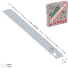 Maket Bıçağı Yedek Bıçağı 80X9 mm Ince Yedek 10 Adet