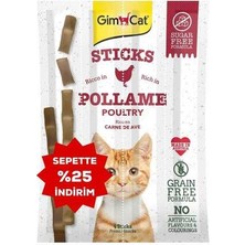 Gimcat Sticks Tavuklu ve Ciğerli Kedi Ödül Çubukları 4lü 20GR