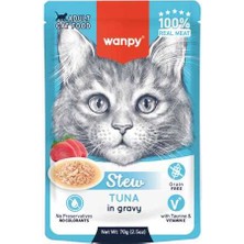 Wanpy Stew Sos Içinde Ton Balıklı Yetişkin Kedi Konservesi 70GR
