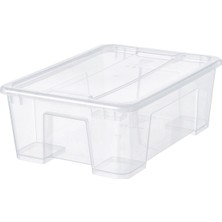 Kapaklı Kutu, Şeffaf, 39X28X14 Cm/11 Lt