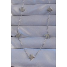 Bfs 316L Çelik Gümüş Renk Kuş Model Kolye