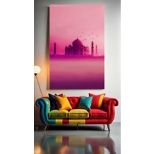 Özkacar Group Pembe Tonlarda Camii Fotoğrafı V1 Ev Duvar Salon Güzellik Salonu Ofis Dükkan Dekarasyon Kanvas Tablo