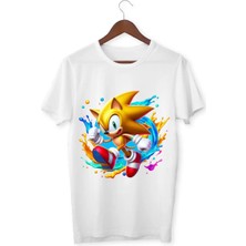 Tails Sonic Çocuk Tişört Sonic Unisex Yetişkin Tişört Sarı Sonic Tişört