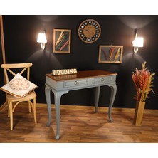 Wooding Mobilya 120 cm Çekmeceli Masif Gri Ceviz Dresuar