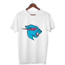 Mr. Beast Çocuk Yetişkin Beyaz T-Shirt Unisex Mr. Beast Çocuk Tişört