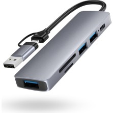 Büro Ev Ofis Cihazları Için Usbc-Usb 5hub Çevirici