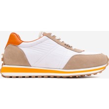 Dericlub Erkek Kalın Taban Bağcıklı Günlük Ayakkabı Gerçek Süet Deri Cr 2711 Süet Bej