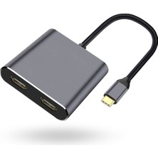 Büro Ev Ofis Cihazları Için Usbc-4hub Çift Hdmı Çevirici