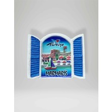 Marmaris Temalı Polyester Magnet Buzdolabı Süsü