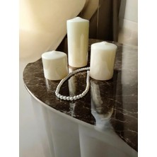 3'lü Mum Seti-Krem-Blok Mum-Baton Mum-Silindir Mum