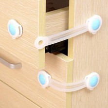Çekmece ve Dolap Kilidi Ayarlanabilir Yapışkanlı Çocuk Güvenliği (2 Adet)