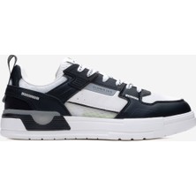 Hammer Jack Erkek Kalın Taban Bağcıklı Sneaker Gerçek Deri Hj 25205M Beyaz/siyah