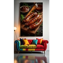 Özkacar Group Izgara Sosisler Ev Duvar Salon Güzellik Salonu Ofis Dükkan Dekarasyon Kanvas Tablo