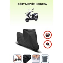 Breen Sym Xpro Cargo 125 Uyumlu Siyah Motorsiklet Branda, Motor Örtüsü