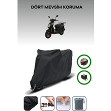 Breen Sym Xpro Iı 125 Için Arka Çanta ve Kilit Uyumlu Siyah Motosiklet Branda, Güvenli