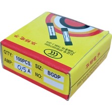 0.5A Küçük Cam Sigorta 5X20MM 0.5 Amper 100 Adet