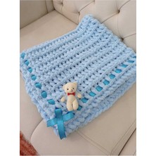 Açık Mavi Puffy Battaniye