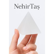 Sertifikalı Selenit Taşı Piramit Kütle - 6 Cm.