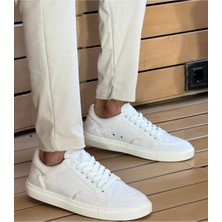 ZR-2505 Casual Keten Günlük Erkek Ayakkabı Beyaz